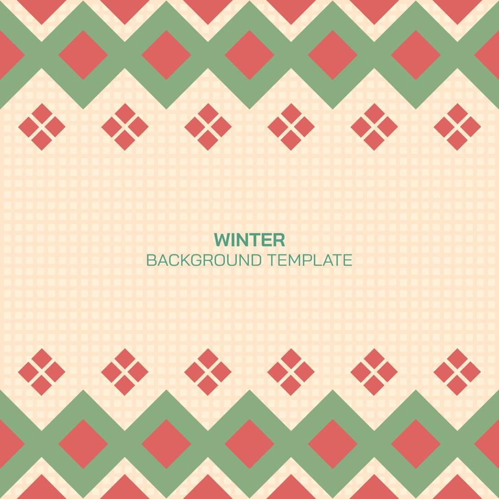Illustration of pastel knitwear Christmas pattern  background. Christmas background with blank space. vector