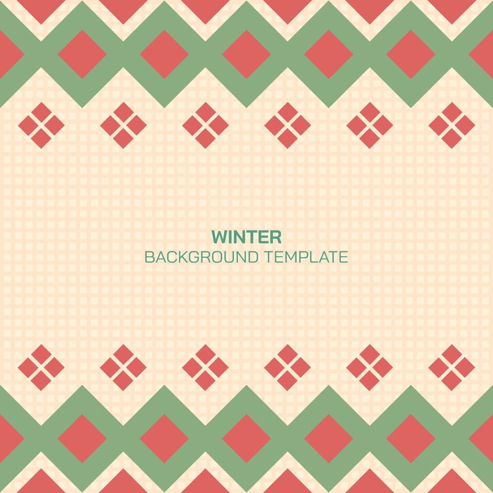 Illustration of pastel knitwear Christmas pattern  background. Christmas background with blank space. vector