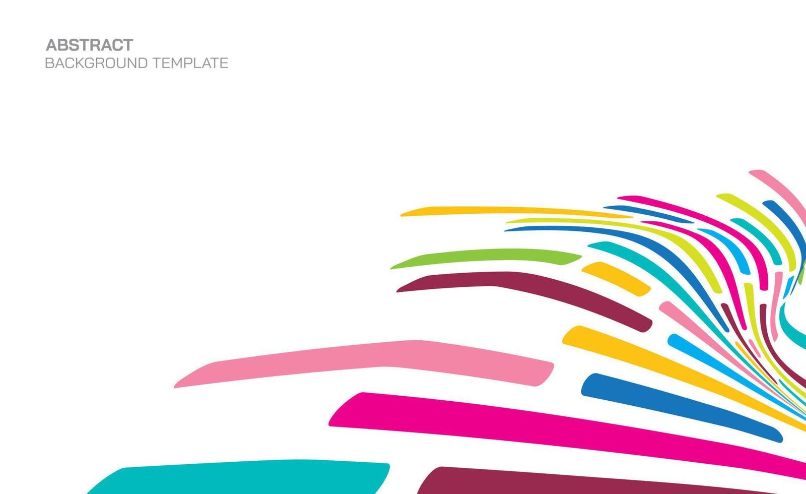 Abstract colorful geometric wave with blank space on white background. Party invitation card. vector