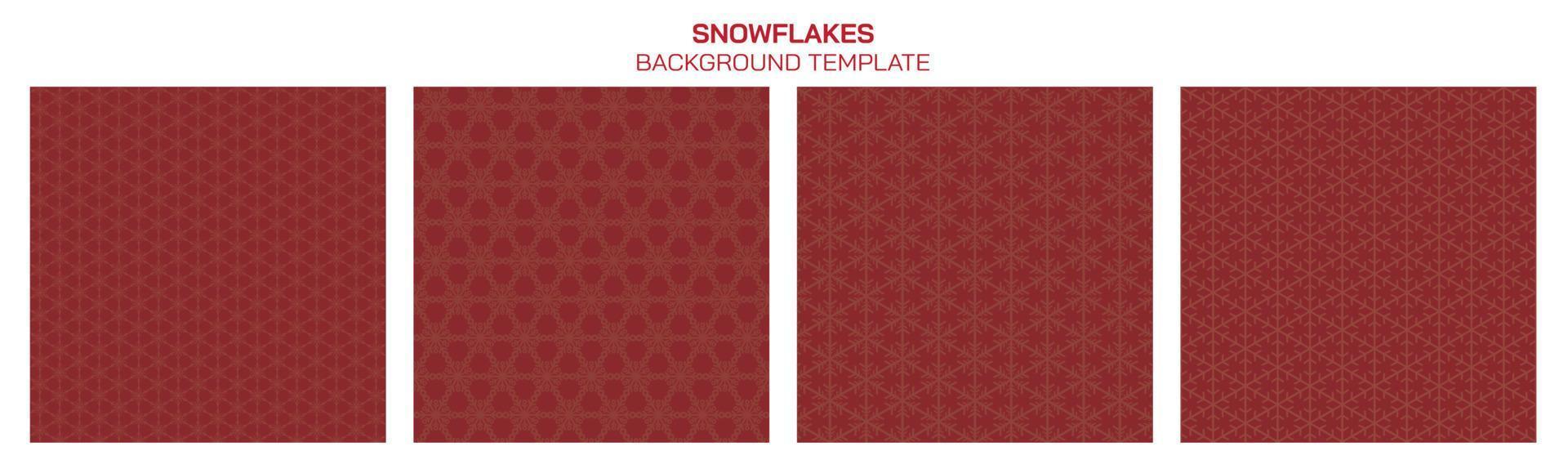 Set of snowflakes seamless pattern. Christmas and winter concept background. vector