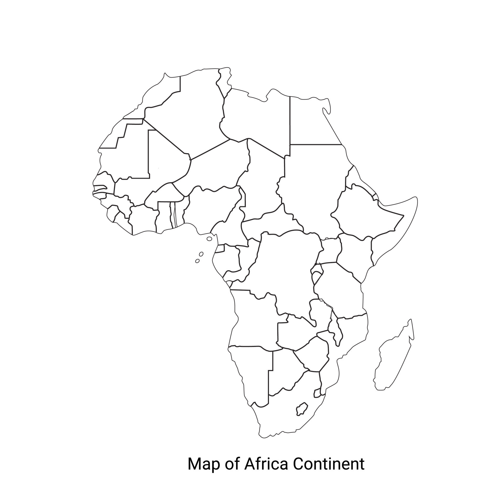 Mapa De áfrica Regiones De áfrica Mapa Político Con Países Individuales