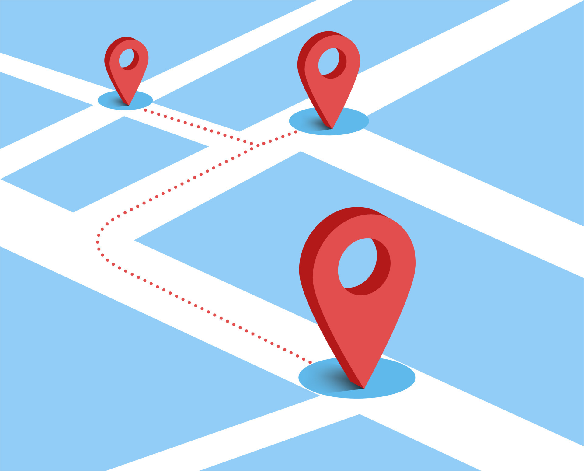 GPS navigator pin checking point to point, GPS navigator pin checking point to point red color