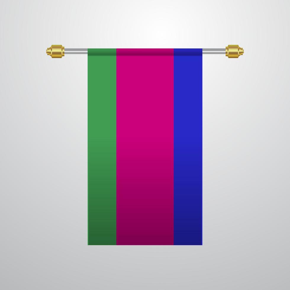 Kuban Peoples Republic hanging Flag vector