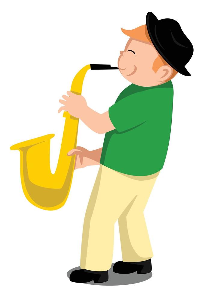 Child Saxophone illustration vector