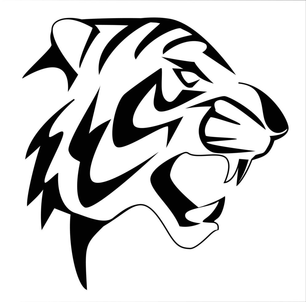 diseño de ilustración de tigre vector