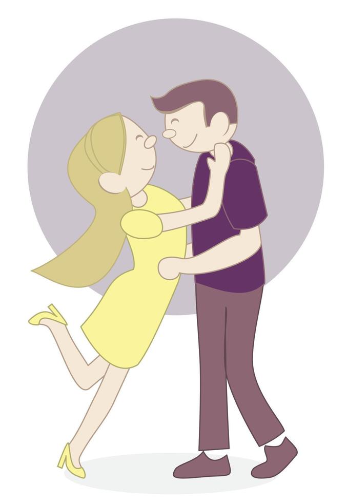 Couple happy activity illustration vector