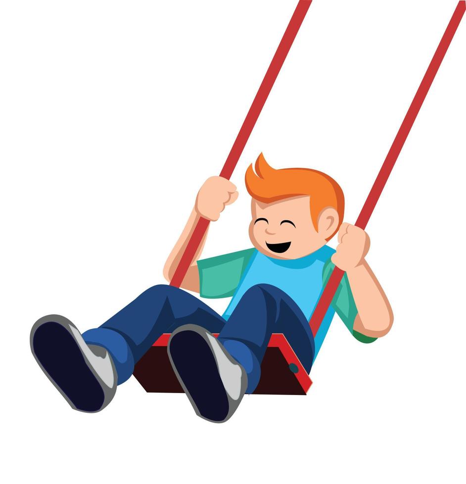 Kid swing illustration vector