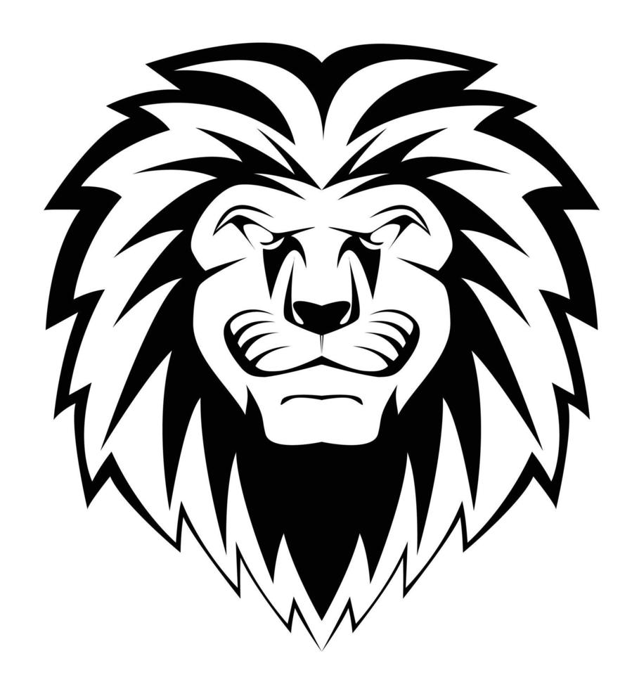 Lion head illustration vector