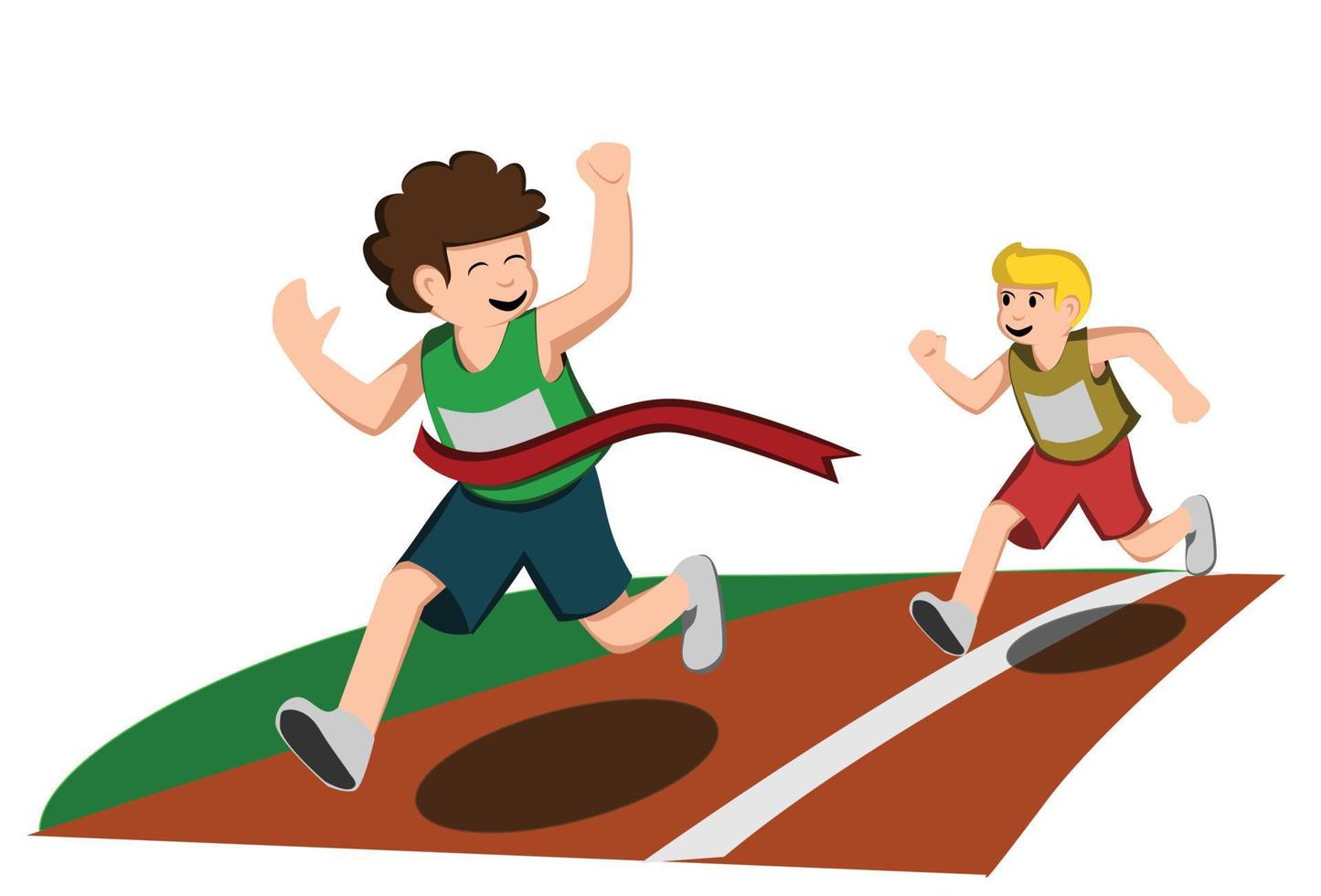 Boy running illustration vector