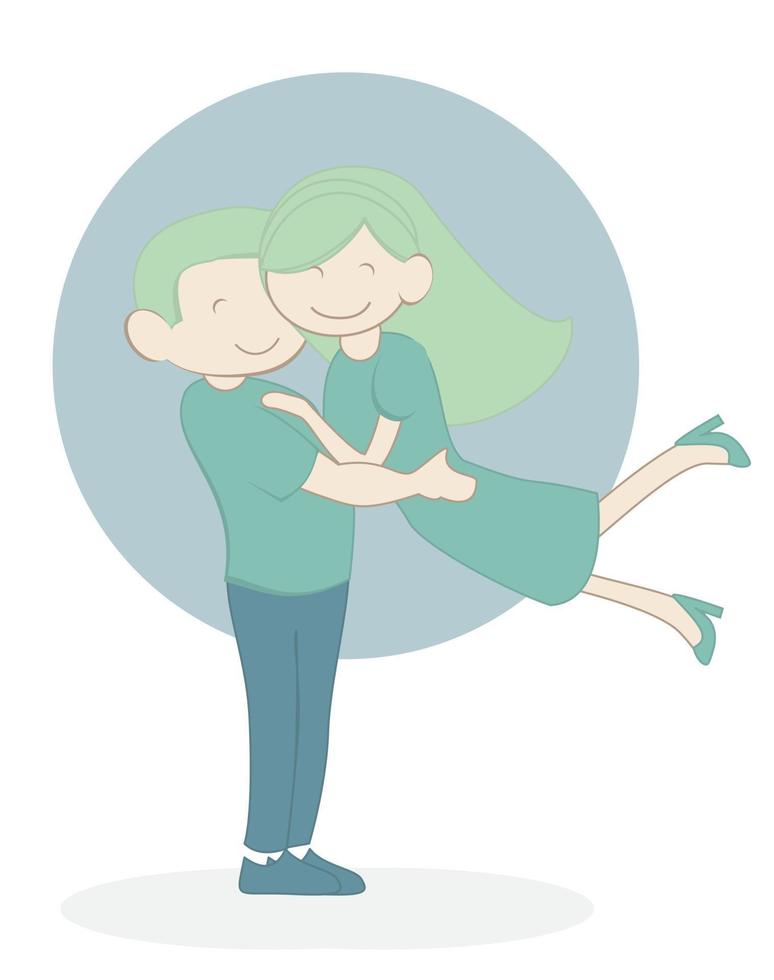 Couple happy activity illustration vector