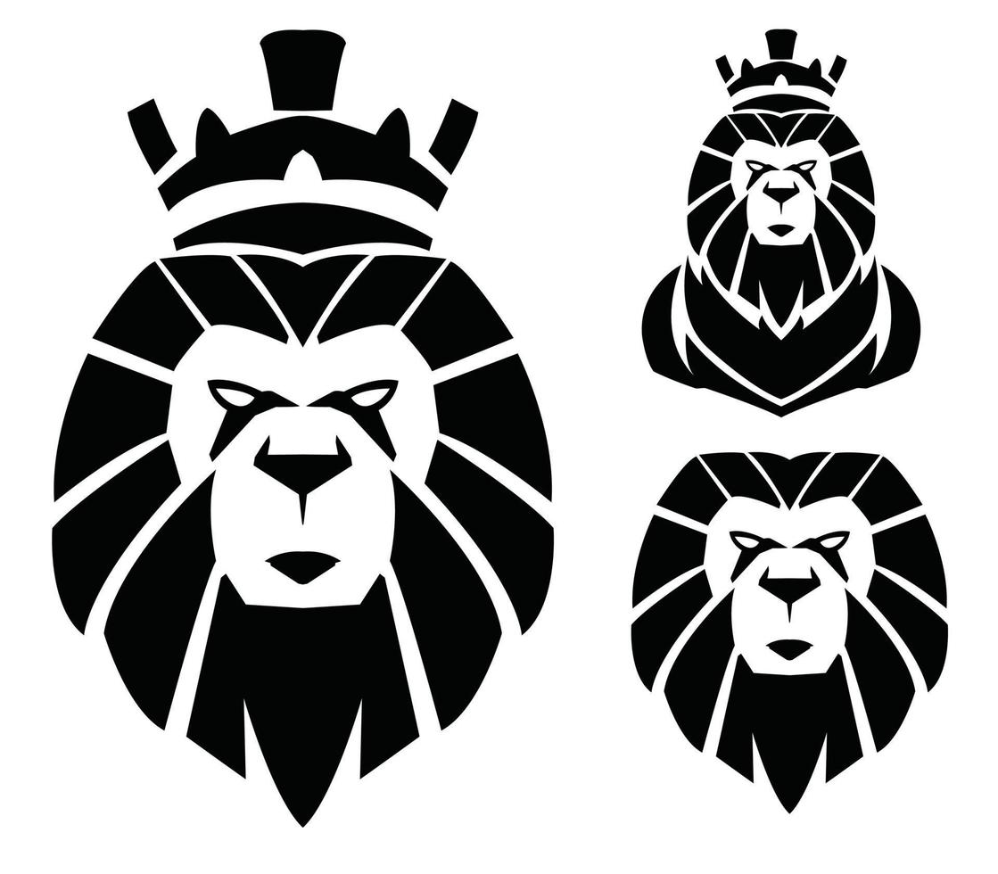 Lion head illustration vector