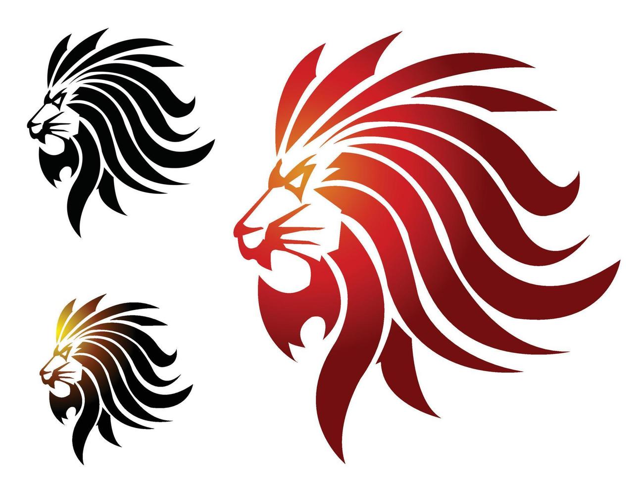 Ilustración de cabeza de león vector