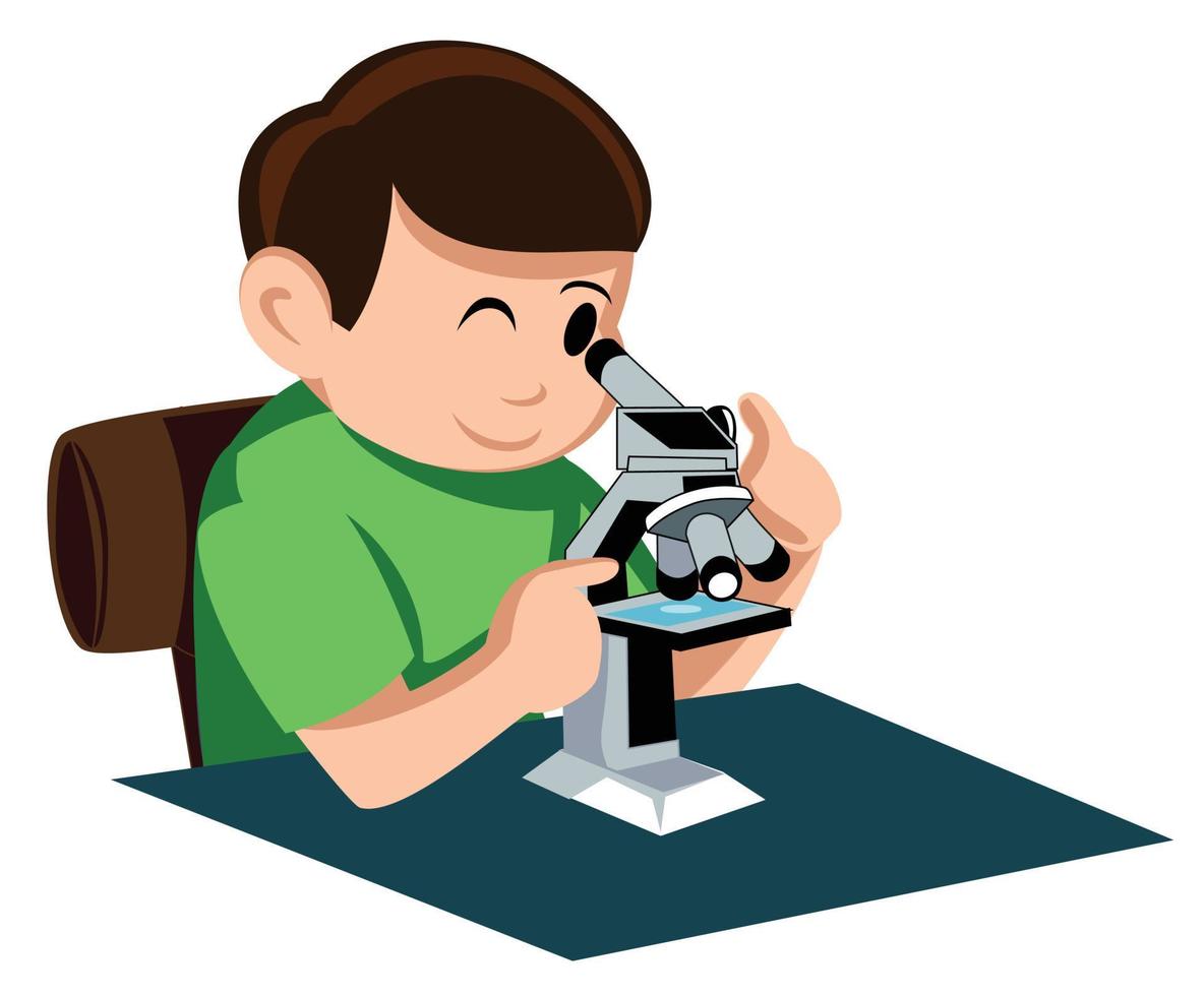 kid Microscope illustration vector