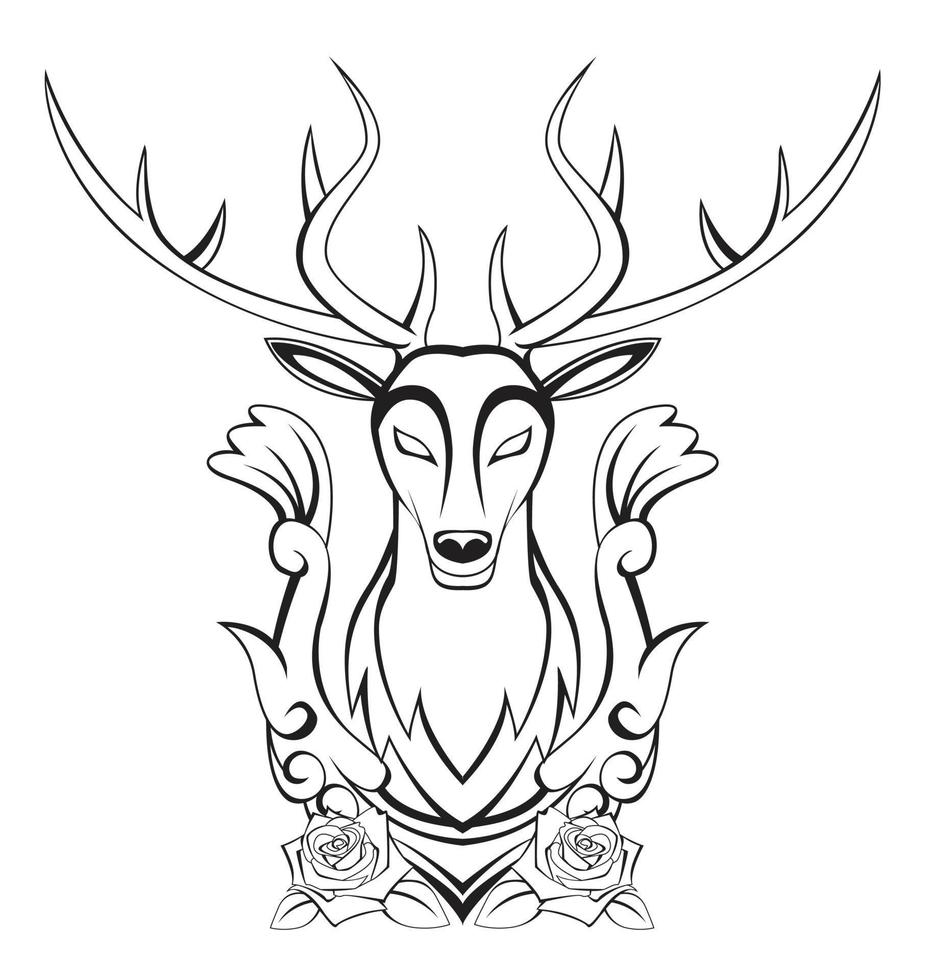 Deer symbol illustration vector