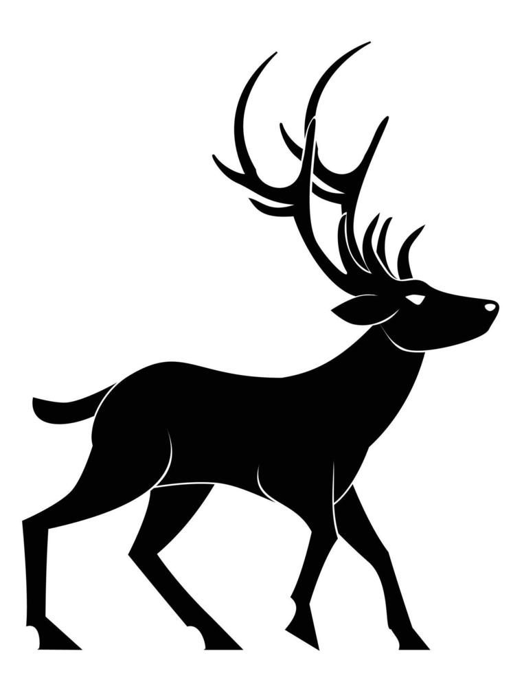 Deer symbol pose activity vector