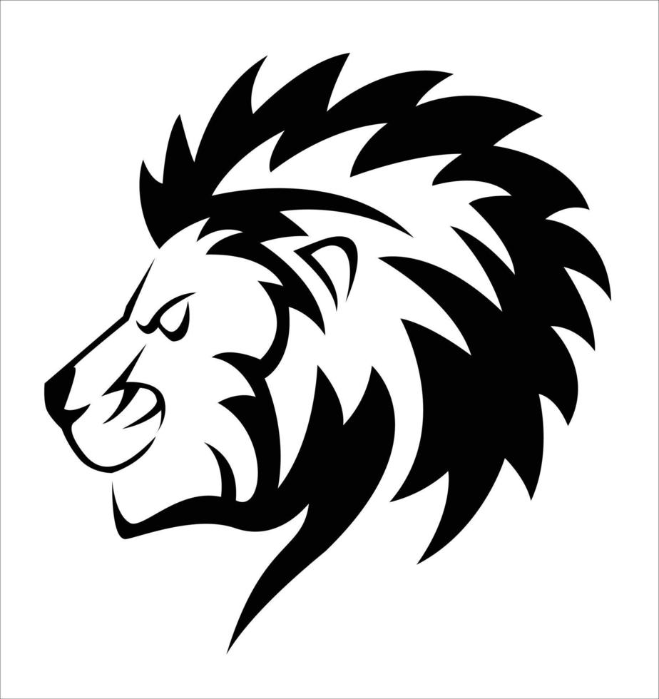 Lion head illustration vector