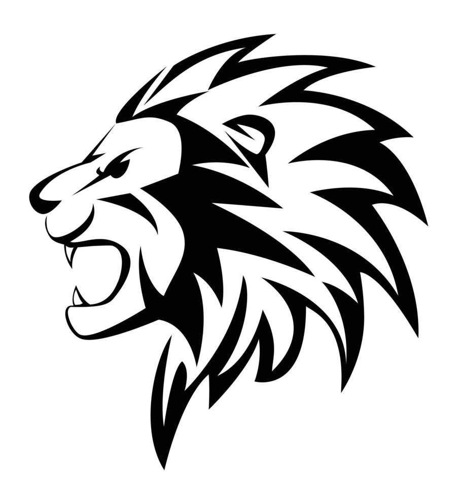 Lion head illustration vector