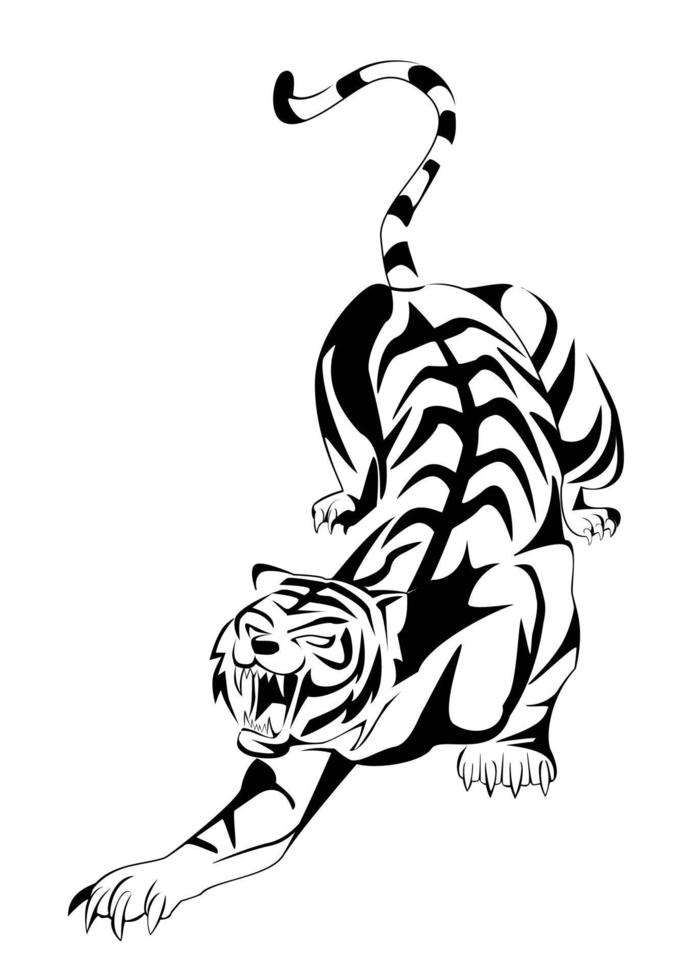 diseño de ilustración de tigre vector