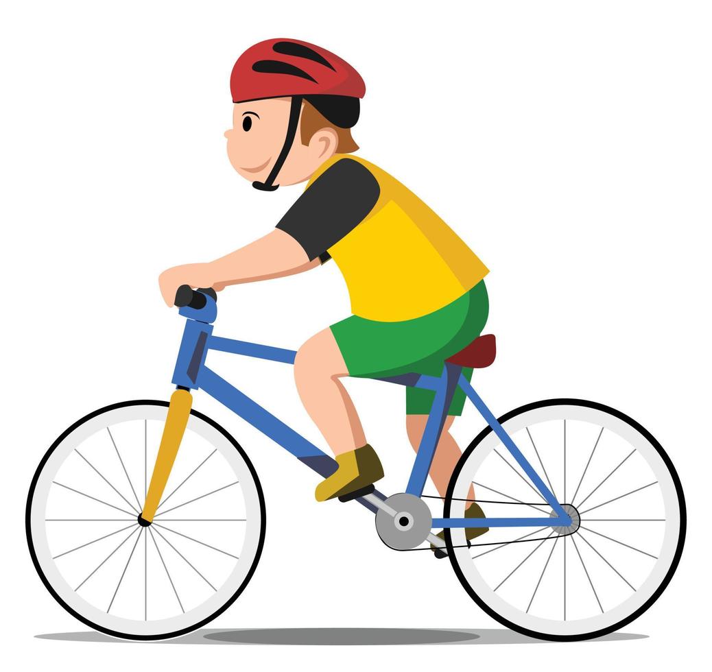 Bicycle kid illustration vector
