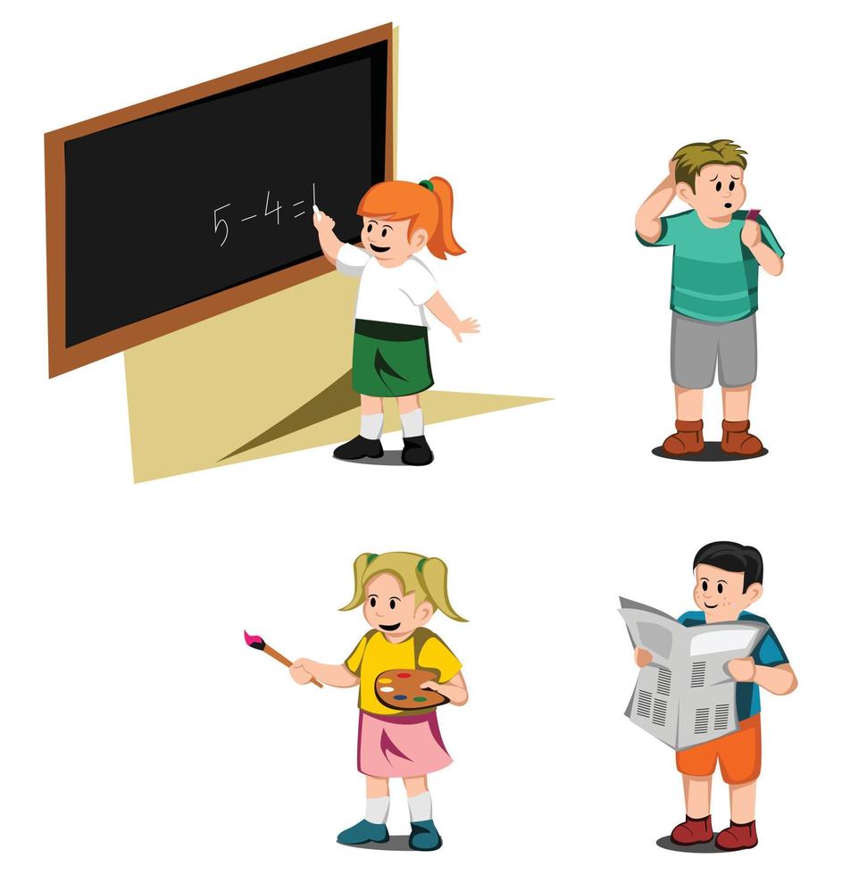 Boys Activity illustration vector