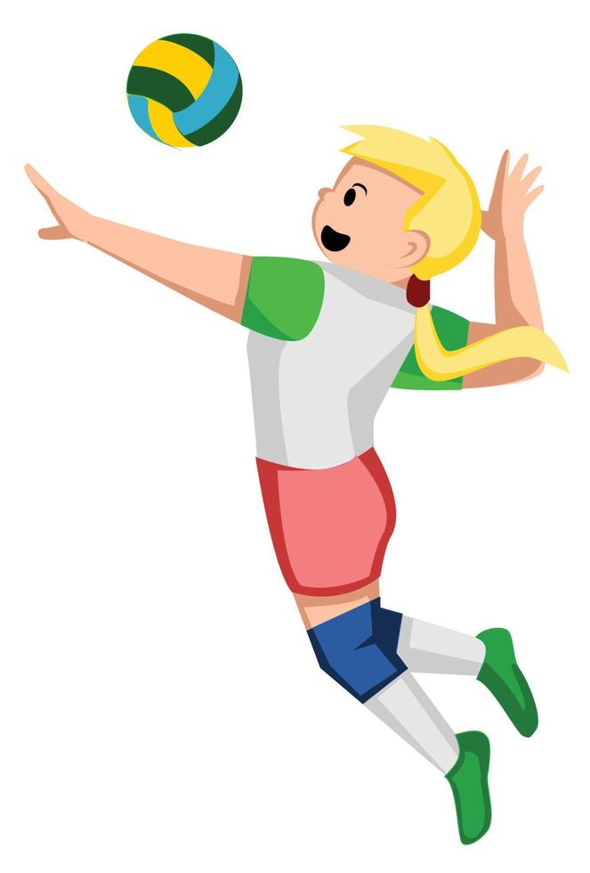 Volleyball player illustration vector