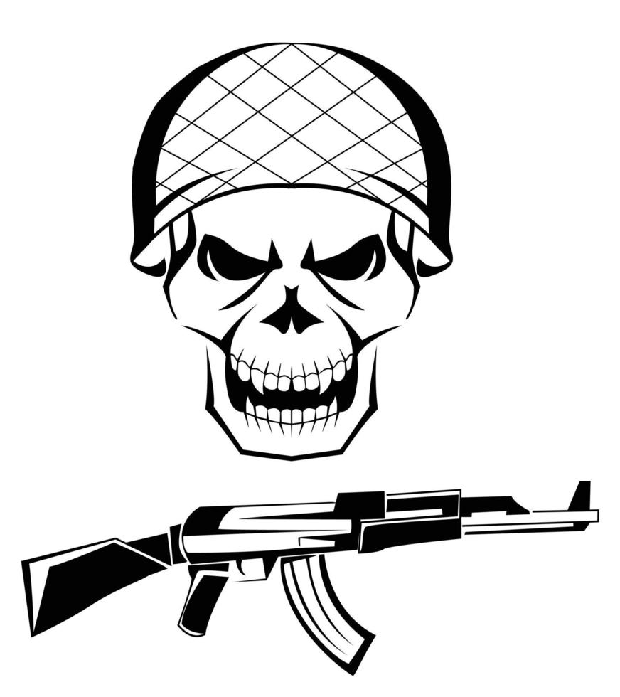 Skull illustration design vector