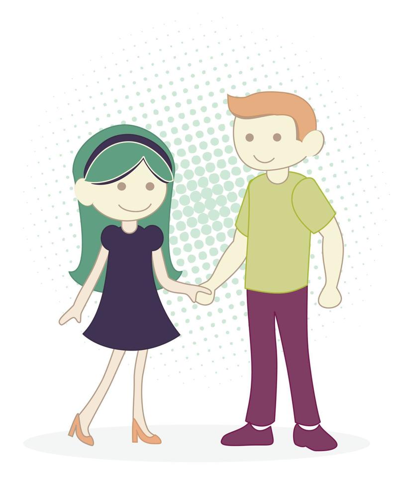 Couple happy activity illustration vector