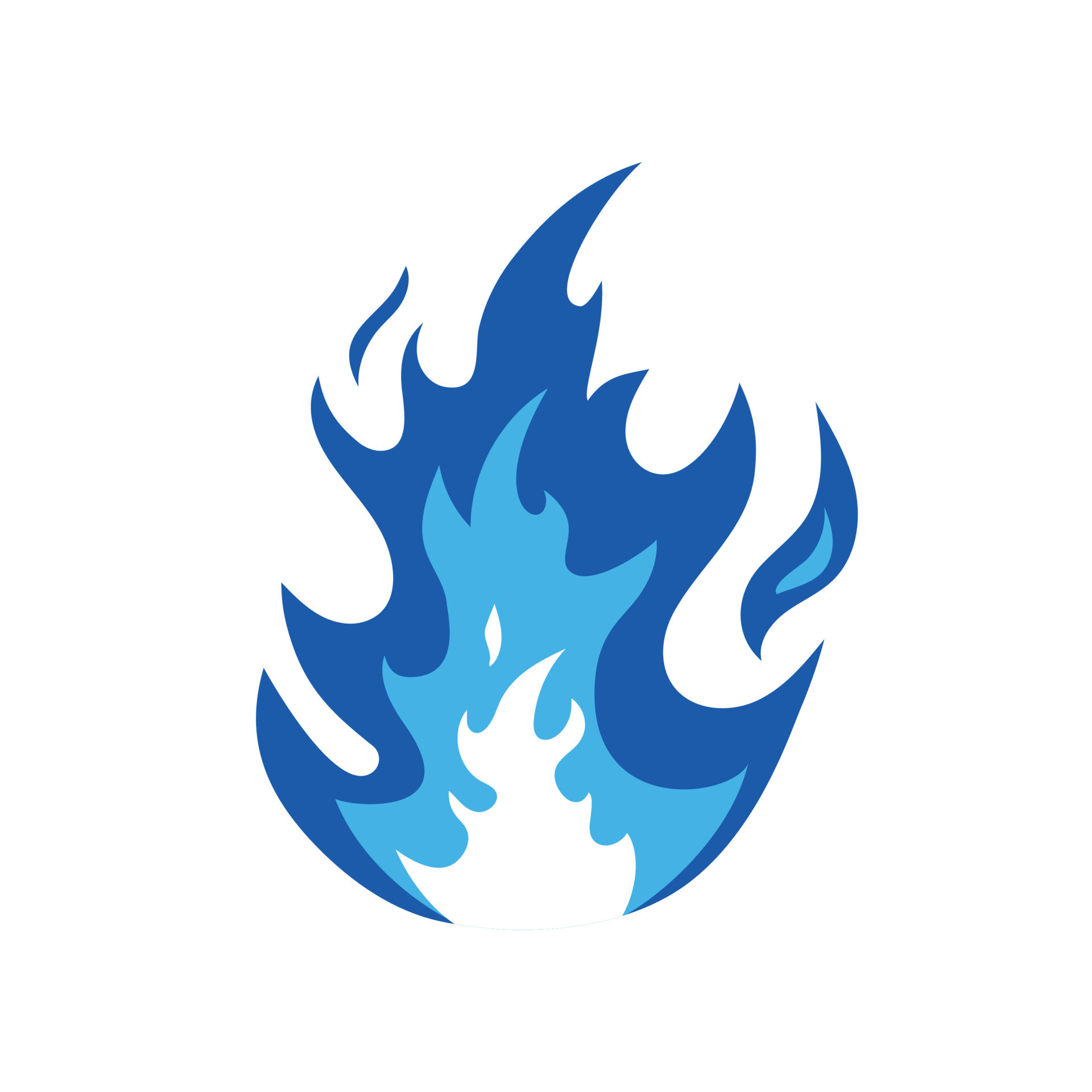 Gas icon. Blue flame. Fire icon on white background. Vectorillustration 14300058 Vector Art at