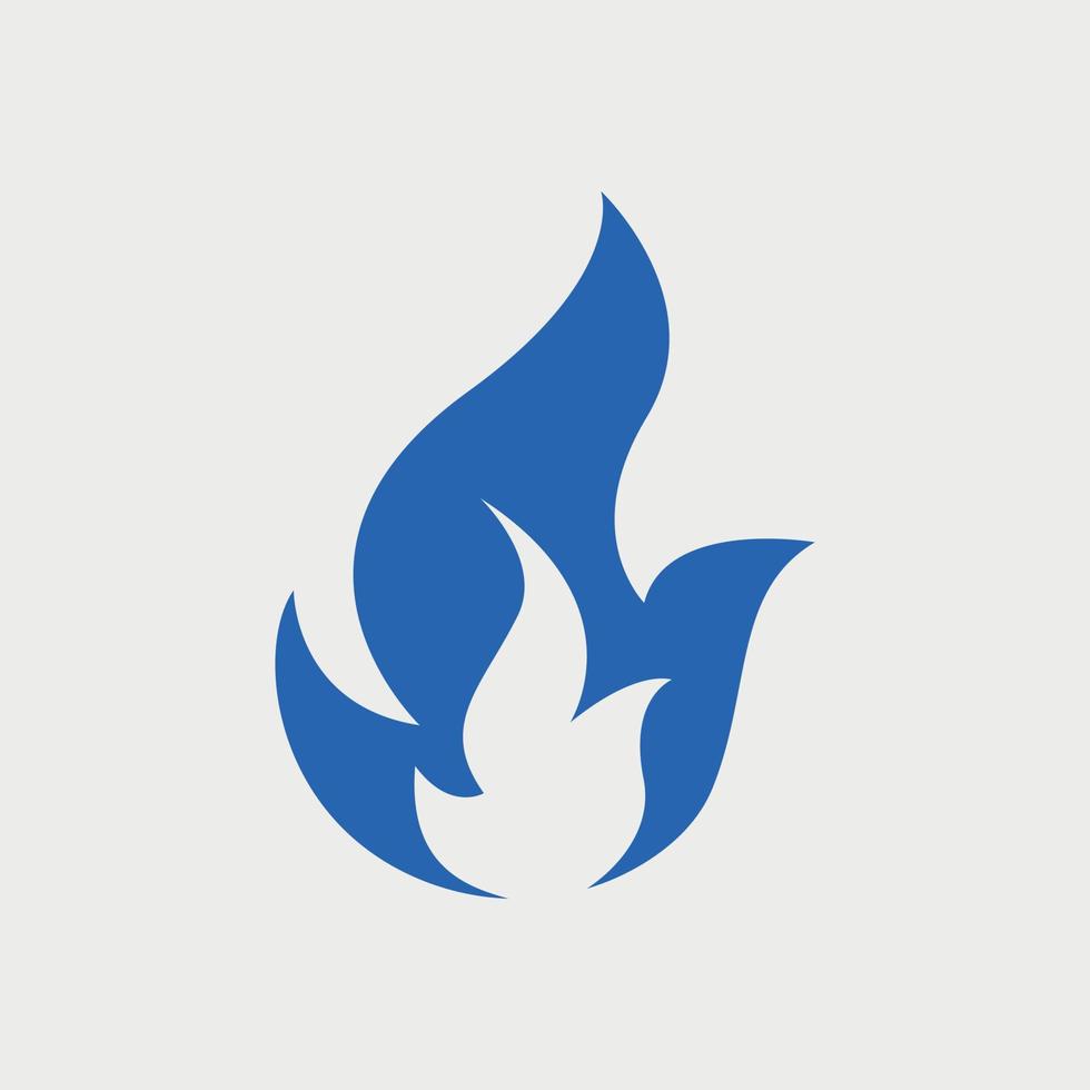 Blue flame logo. Natural gas. Vector illustration