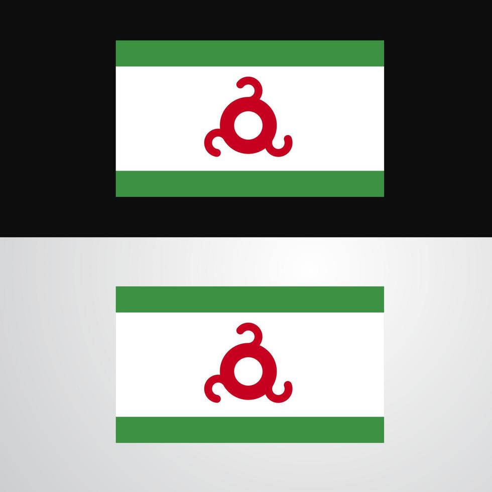 diseño de banner de bandera de ingushetia vector