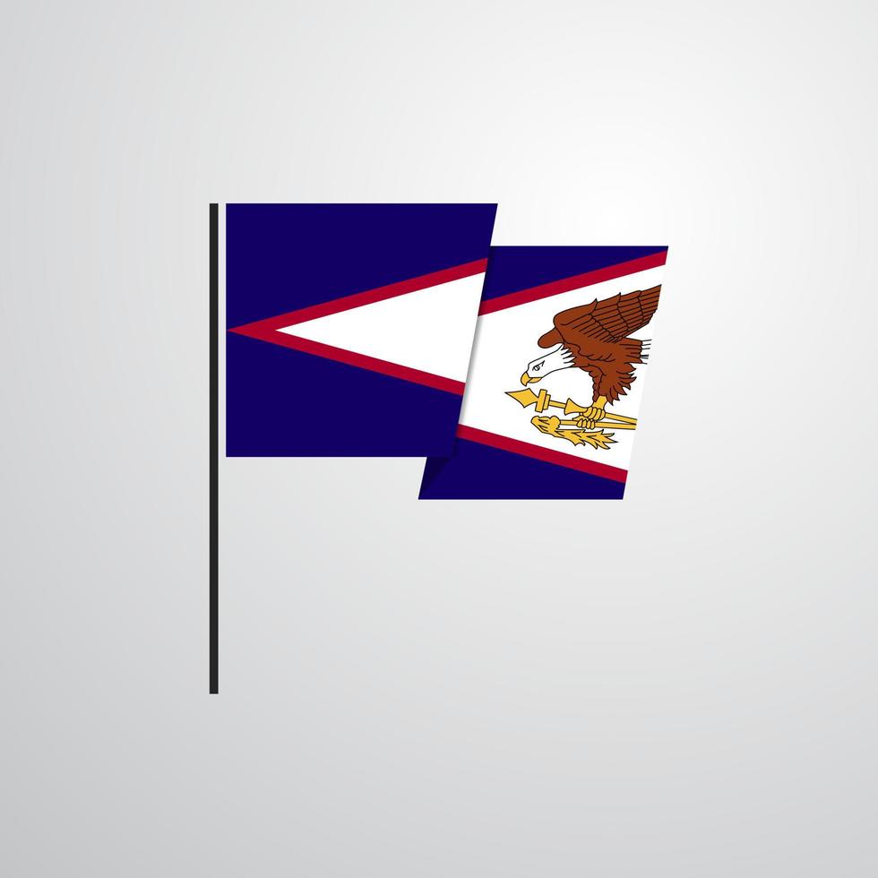 American Samoa waving Flag design vector