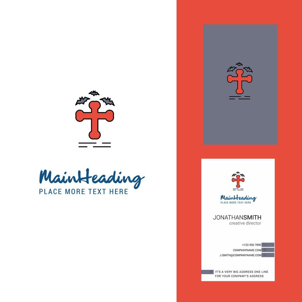 Grave Creative Logo and business card vertical Design Vector