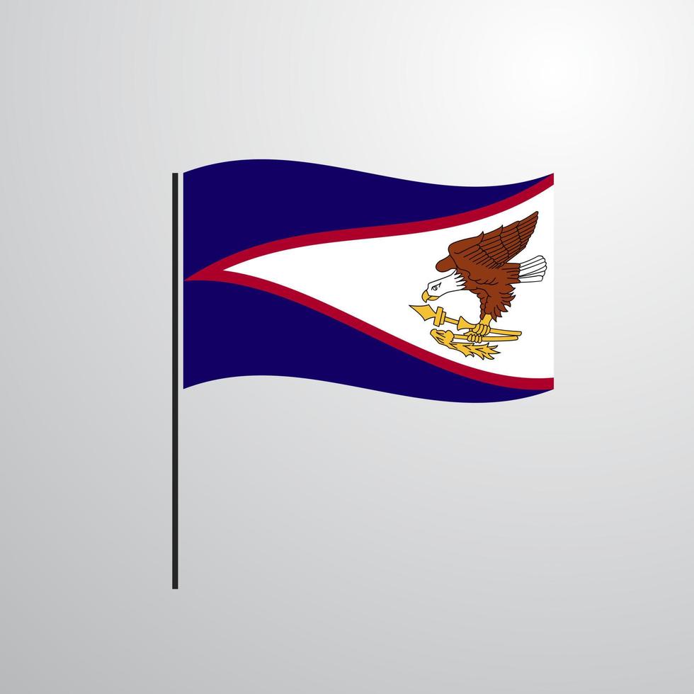 American Samoa waving Flag vector