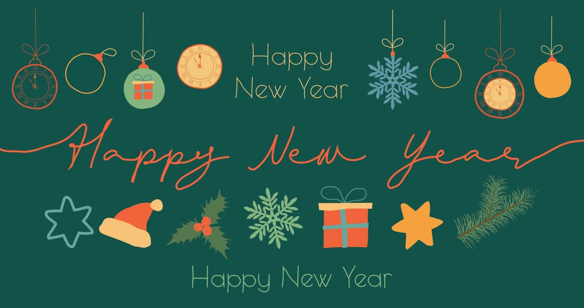 Christmas backgrounds, seamless pattern. Vector illustration. Happy New Year and Merry Christmas. A festive set.