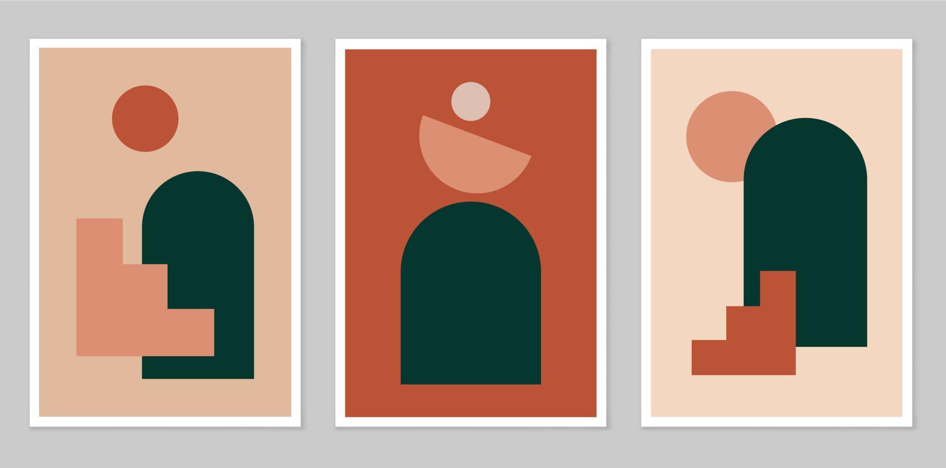 A set of abstract posters. vector
