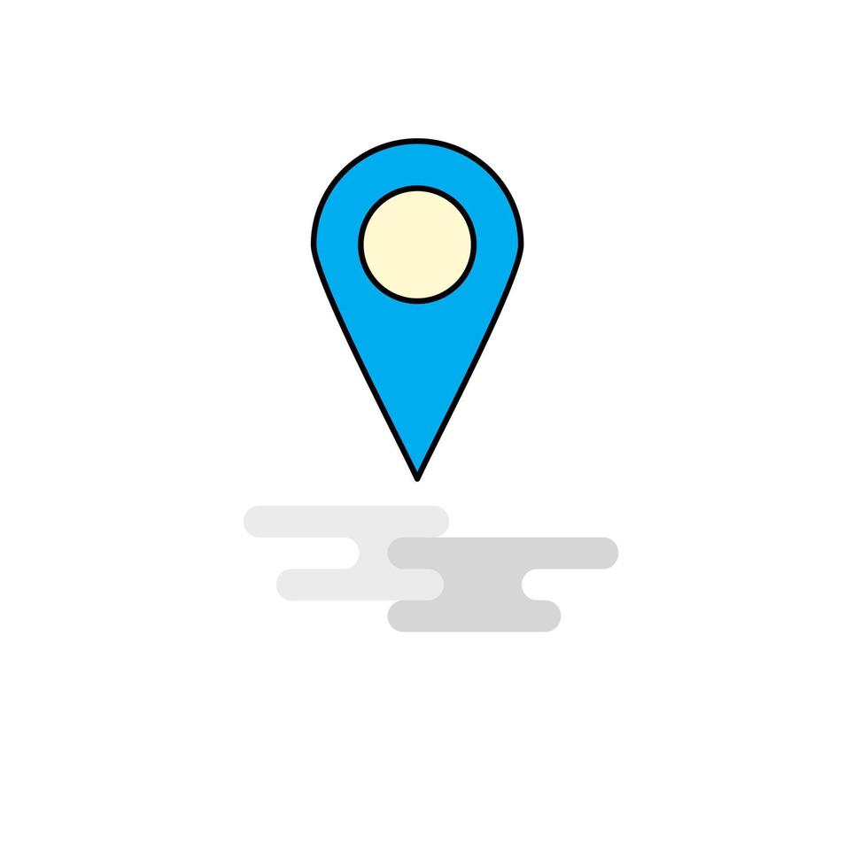 Flat Map location Icon Vector