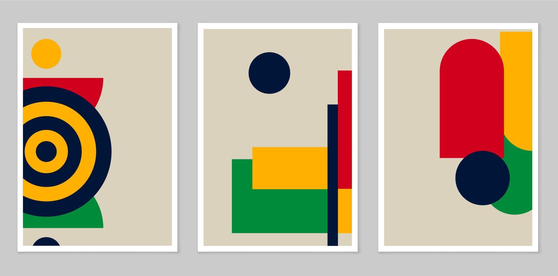 un conjunto de carteles abstractos. vector