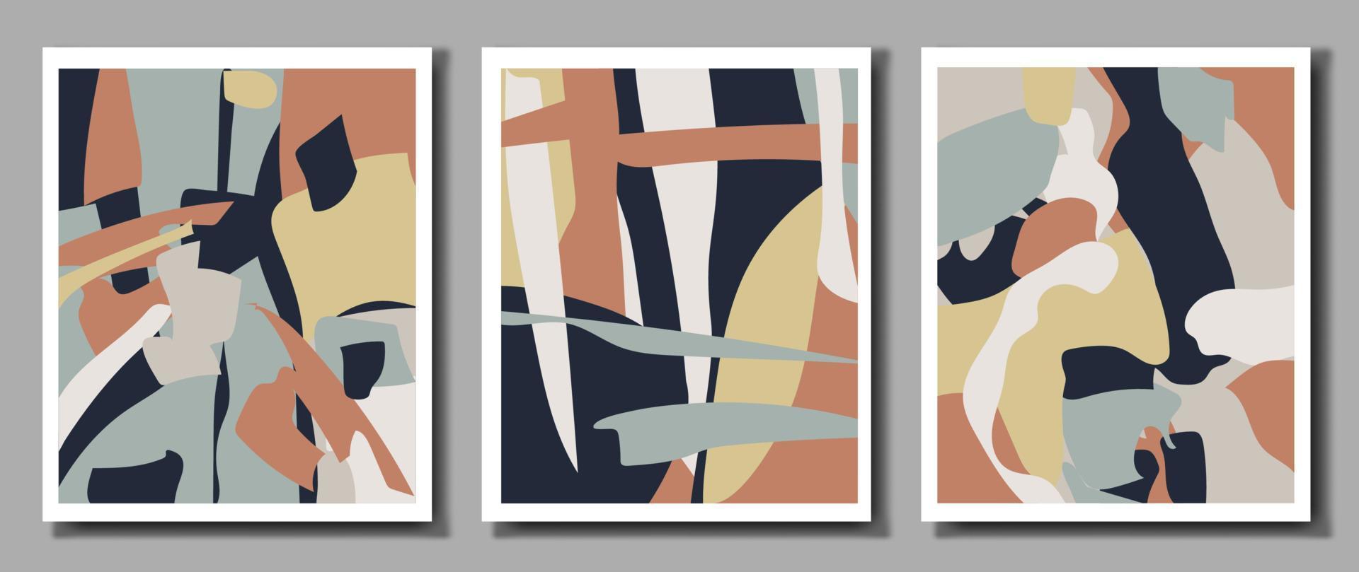 un conjunto de carteles abstractos. vector