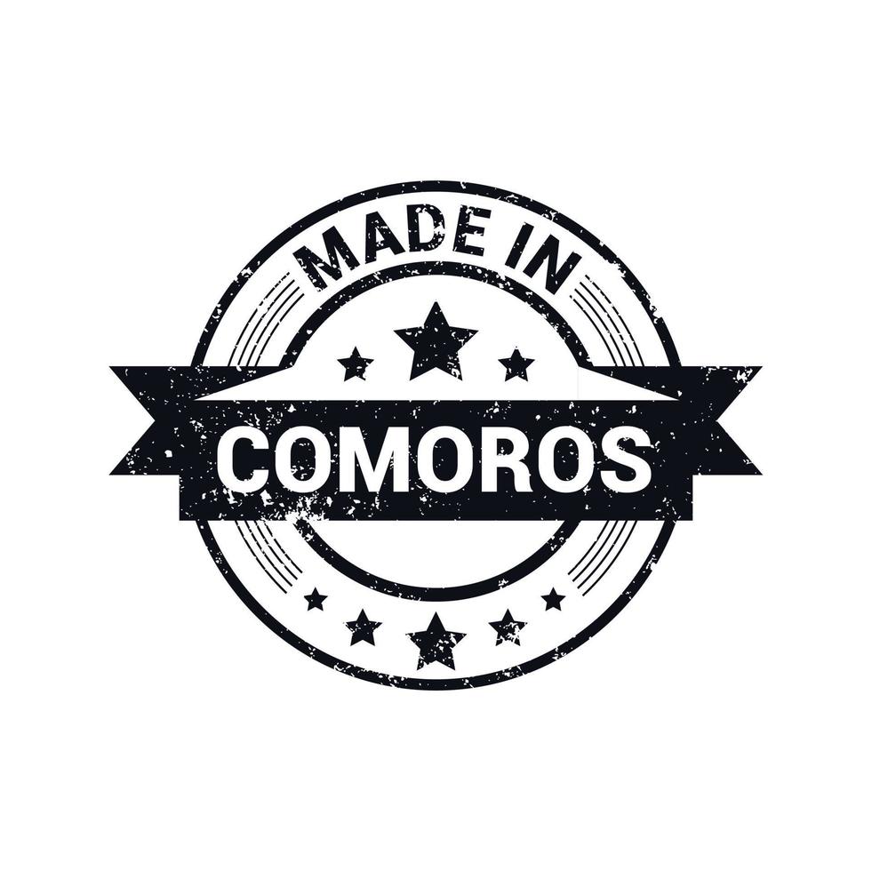 Comoros stamp design vector