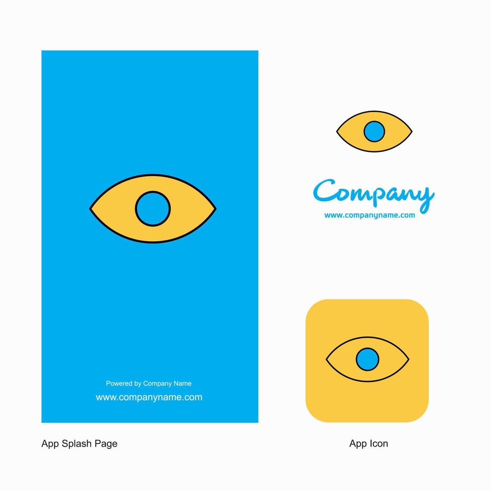 Eye Company Logo App Icon and Splash Page Design Creative Business App Design Elements vector