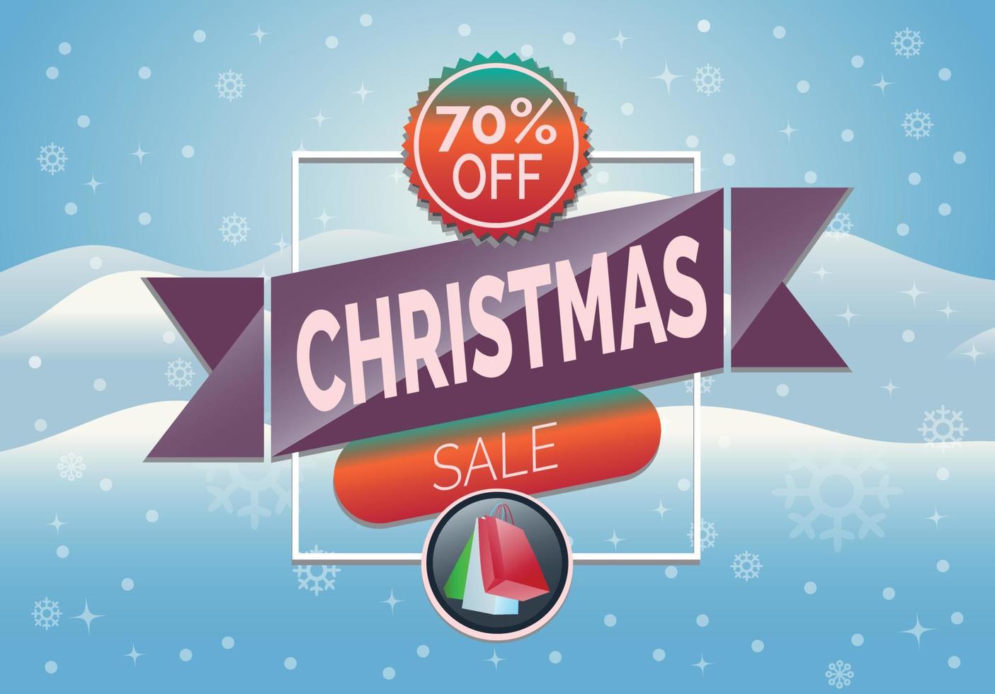 cartel de plantilla de banner de ilustración de vector de venta de navidad para sitio web y para redes sociales y otros