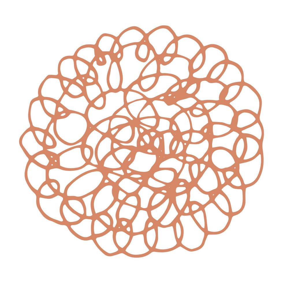 Vector abstract round doodle for decoration and design. Single element, illustration, sign