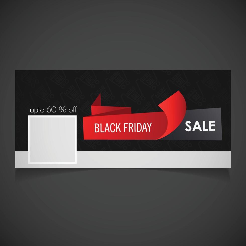 Black Friday sale card design vector