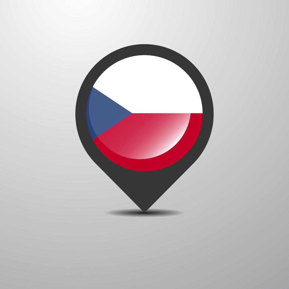 Czech Republic Map Pin vector