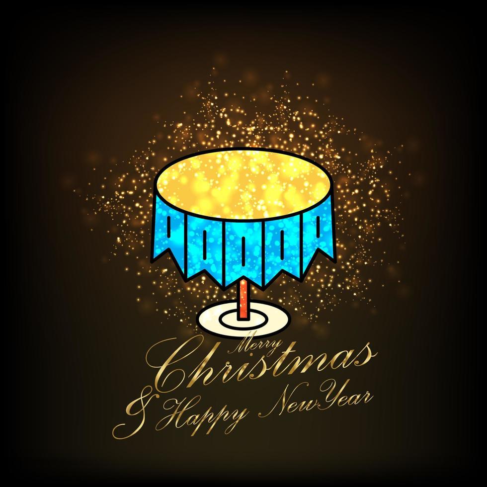 Merry Christmas and Happy new Year Abstract Glitter background vector