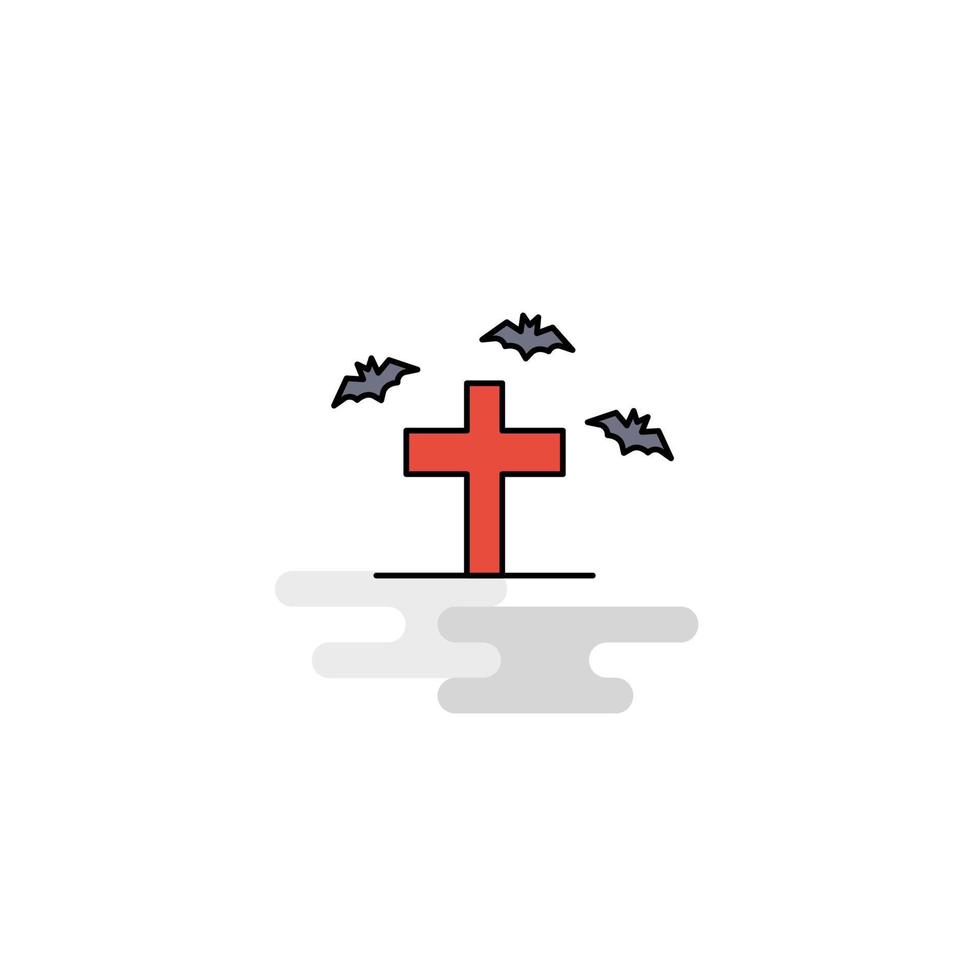 Flat Grave Icon Vector