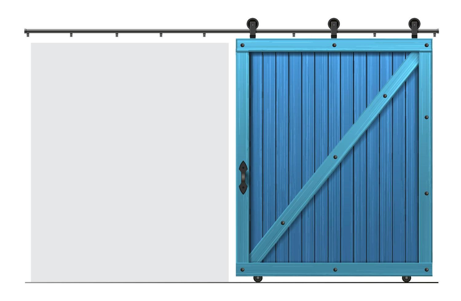 gran puerta corredera de cristal en estilo loft vector