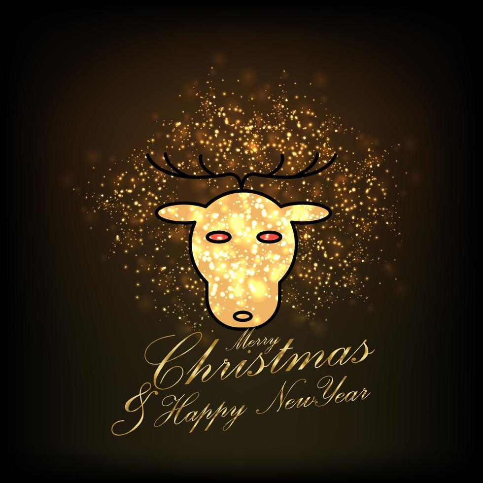 Merry Christmas and Happy new Year Abstract Glitter background vector