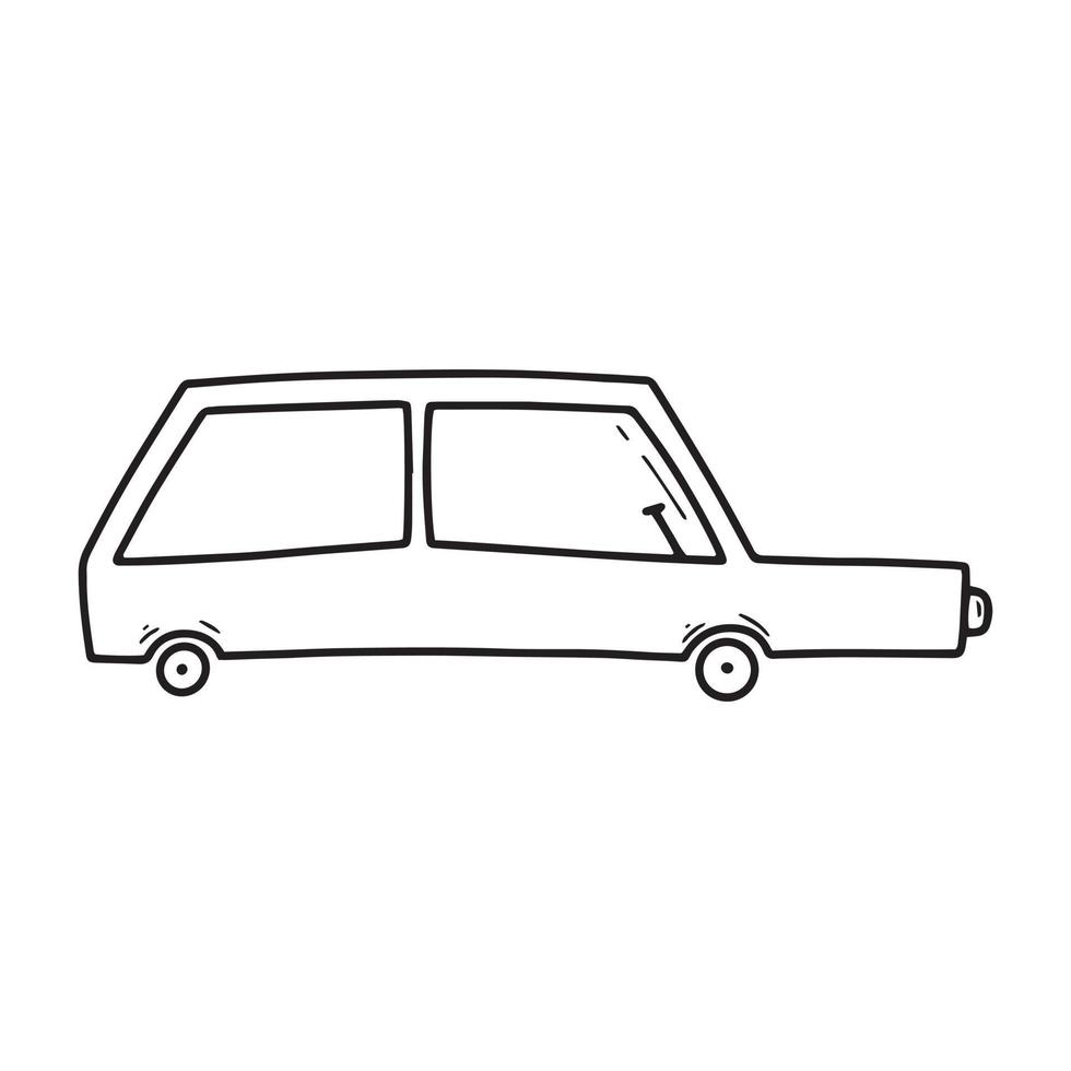 Doodle car. Baby car .Vector illustration. vector