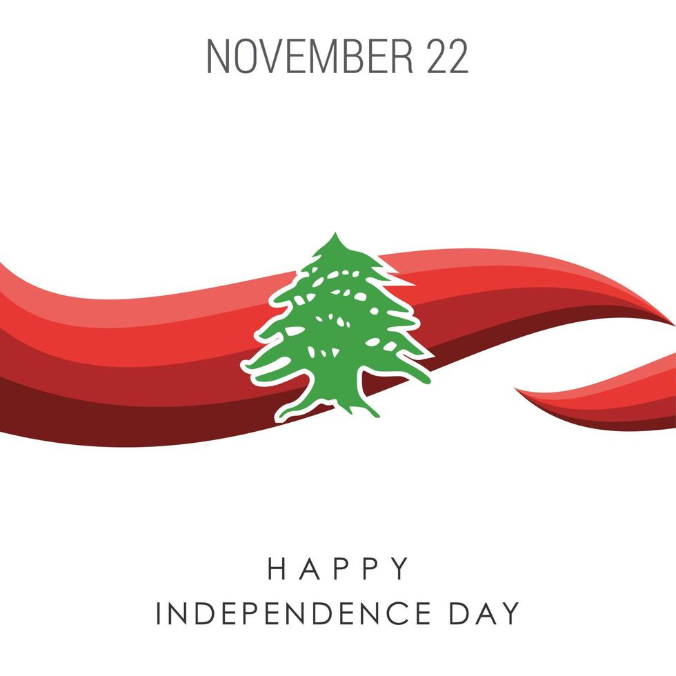 Lebanon Independence day design vector